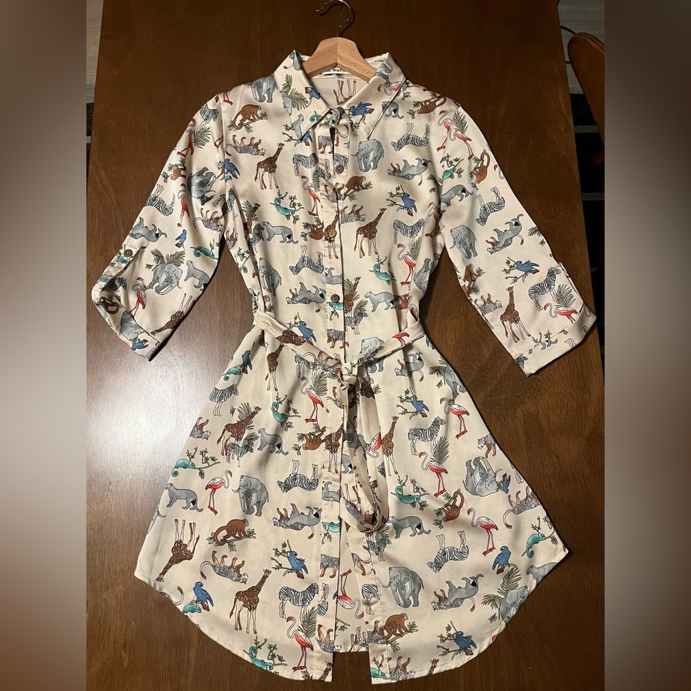 Safari Animal Dress 🐅🐘🦩🐒🦒🦜🦎🦓